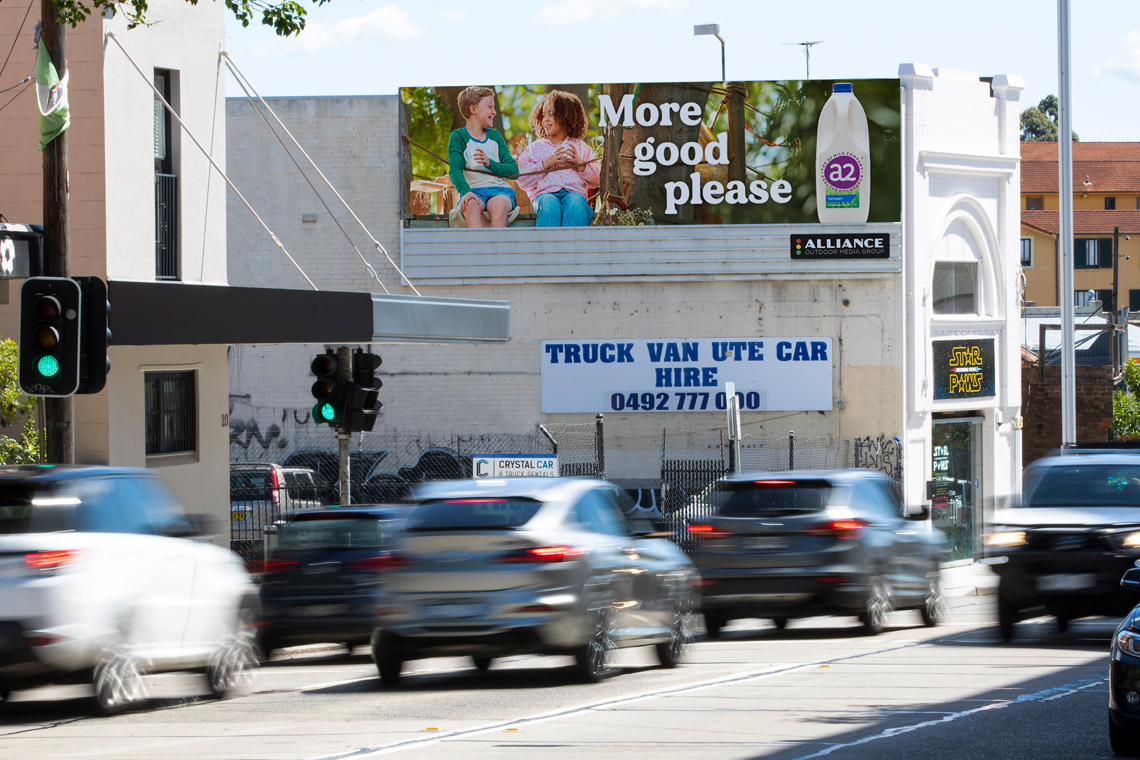 A digital billboard operated by Civic Outdoor in Melbourne's inner suburbs